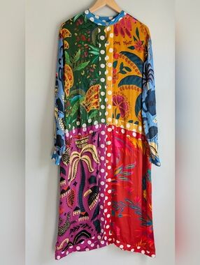 Farm Rio Sunset Patchwork Dress - Size M